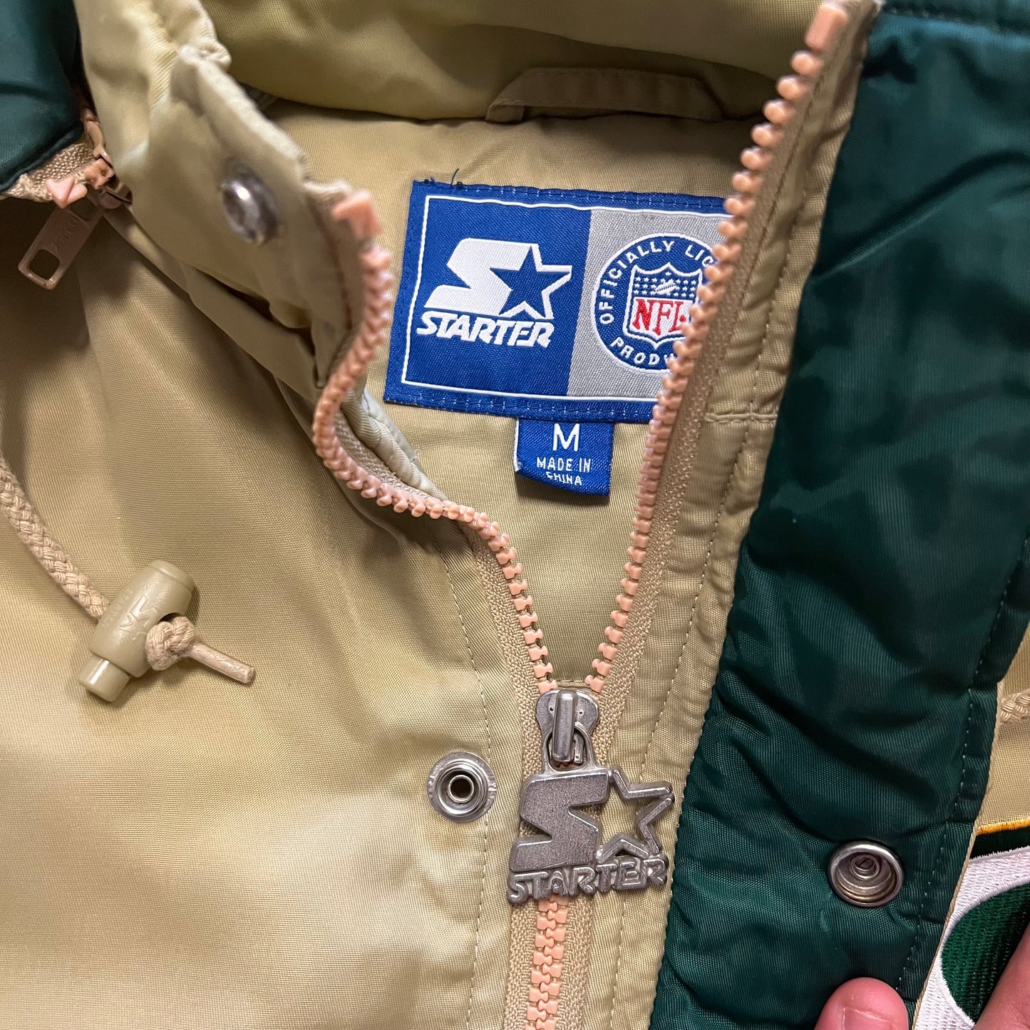 (M) Vintage Gold Green Bay Packers Starter Jacket