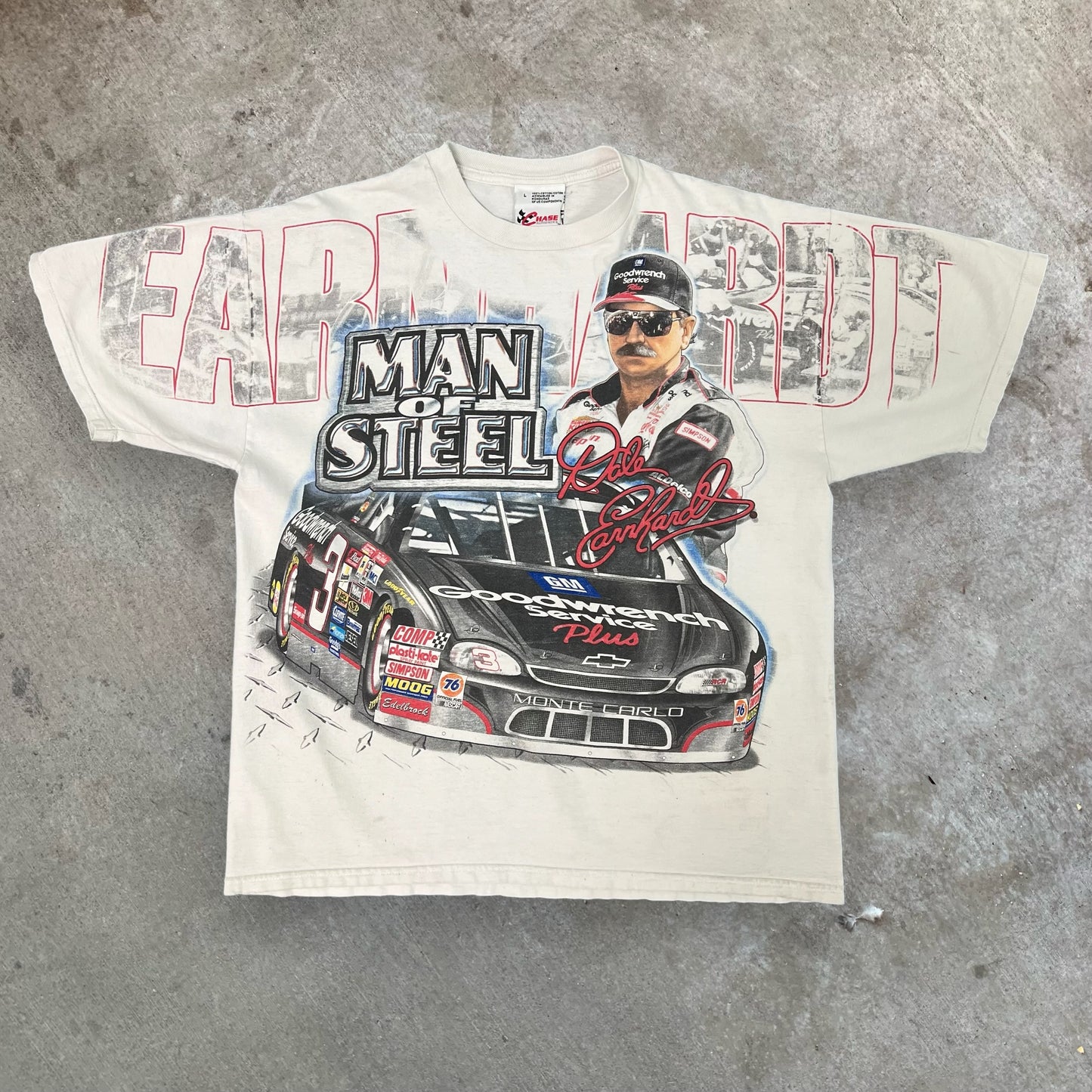(L) Dale Earnhardt ‘Man of Steel’ AOP Tshirt