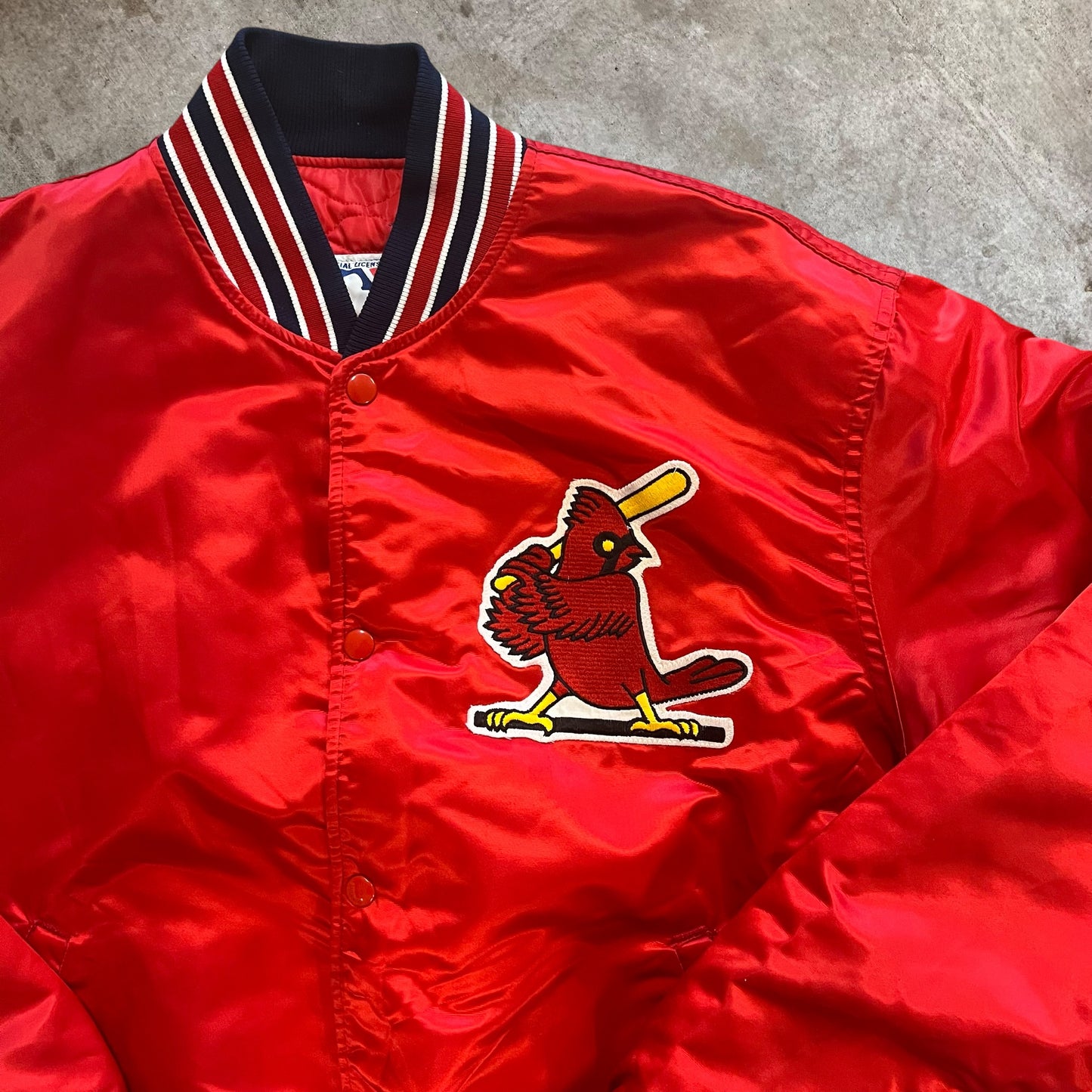 (XL) 80s St. Louis Cardinals Satin Starter Jacket