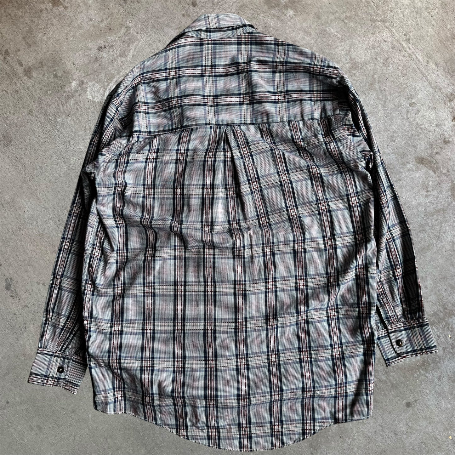 (S) 90s Burberrys Plaid Button Up Shirt