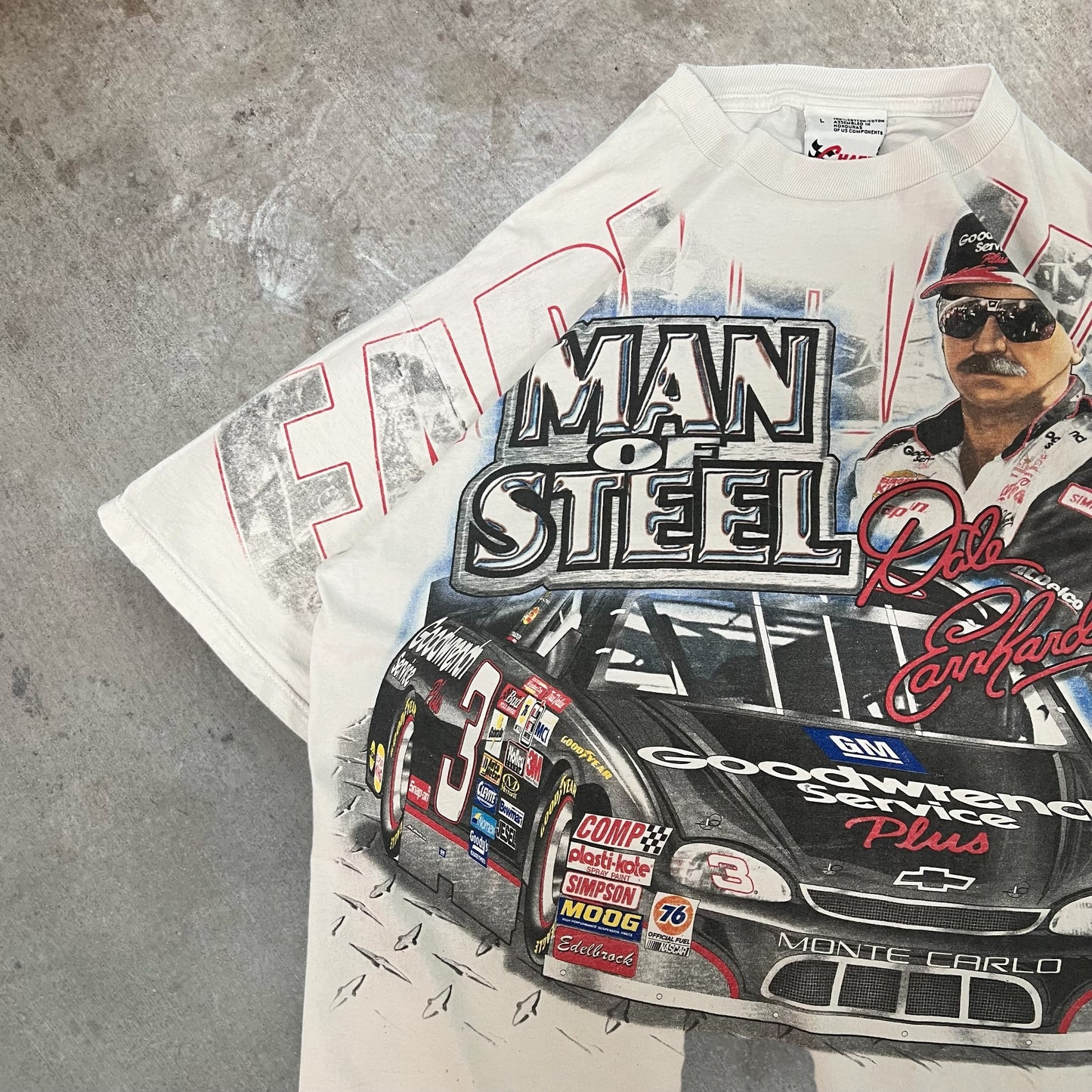 (L) Dale Earnhardt ‘Man of Steel’ AOP Tshirt