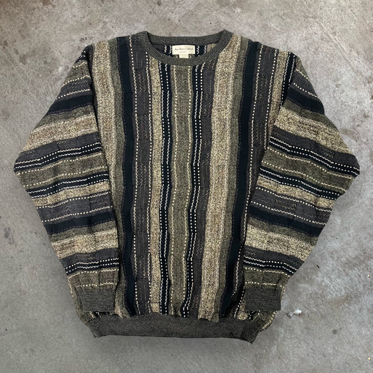 (XXL) 90s 3D Knit Sweater