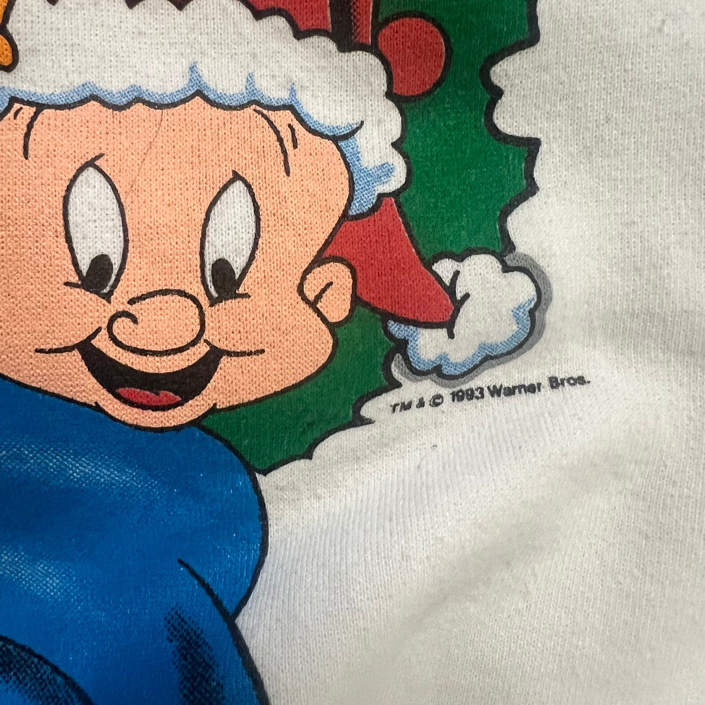 (L) 1993 Looney Tunes Christmas Crewneck