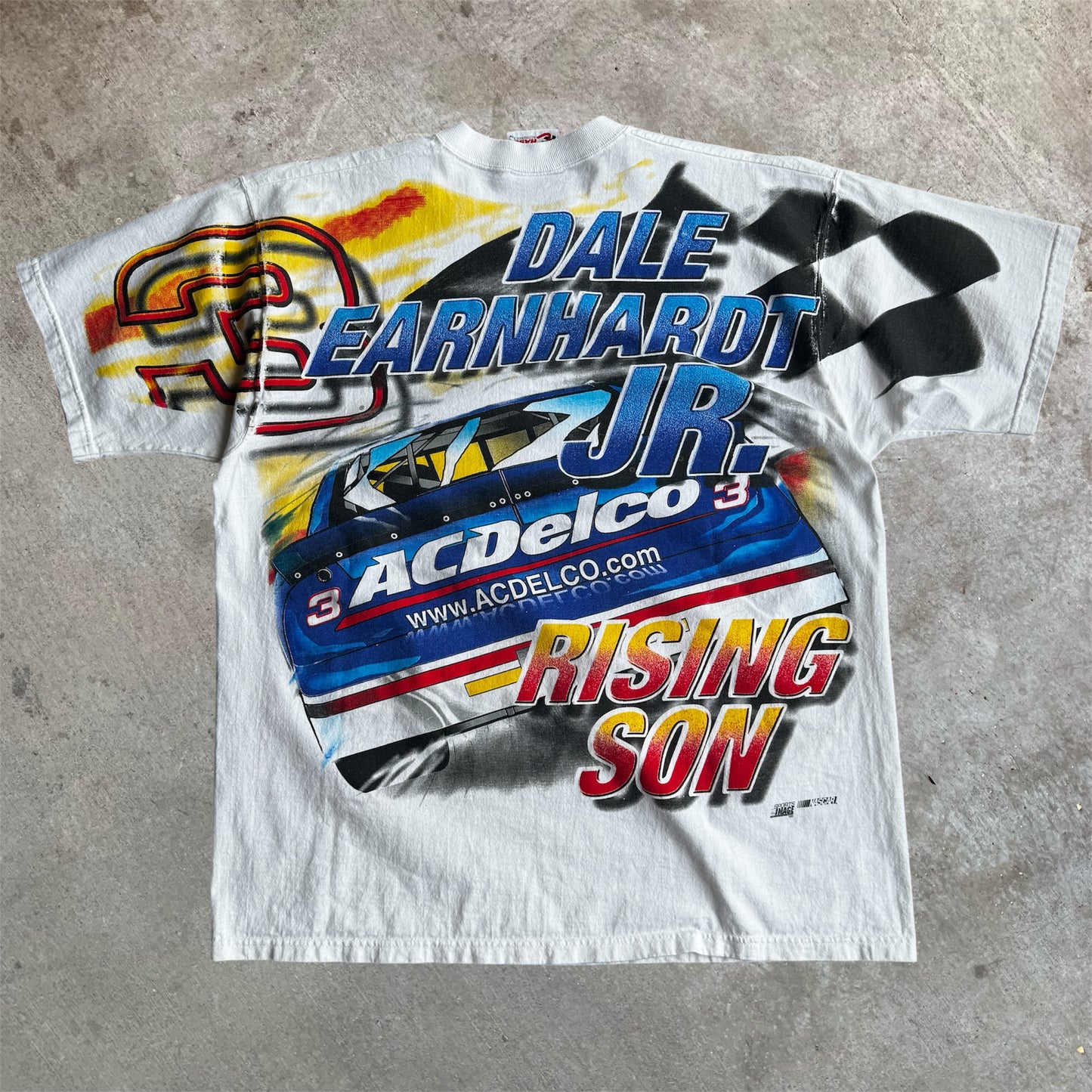 (XL) 90s Dale Earnhardt Jr Delco Racing AOP Shirt