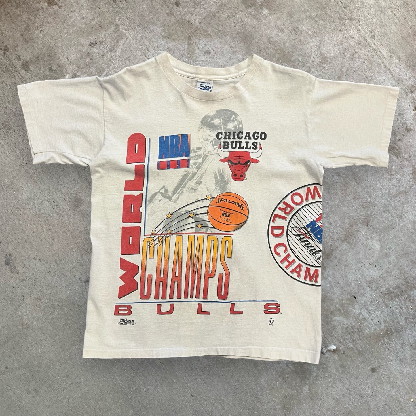 (L) 1992 Chicago Bulls World Champs AOP Tshirt