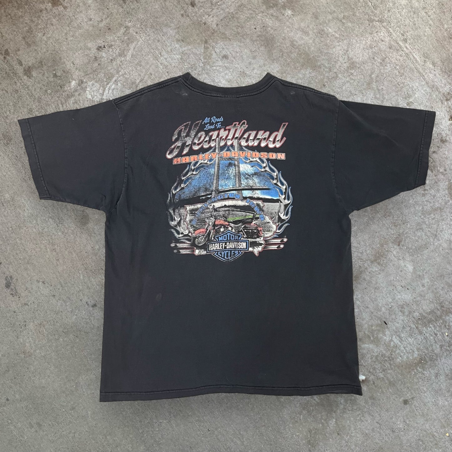 (XXL) Y2K Harley Davidson Eagle Tshirt