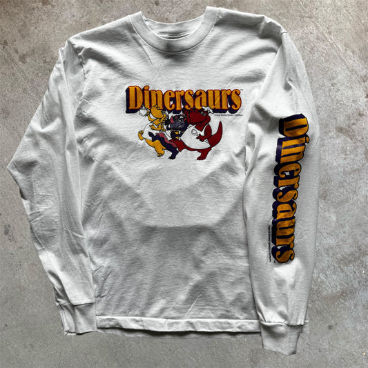 (M) Rare 80s Dinersaurs Cereal Promo Longsleeve Shirt