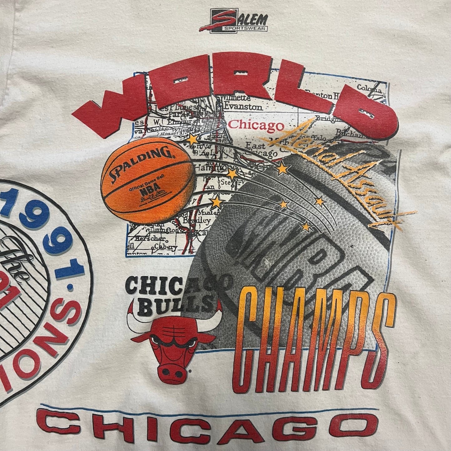 (L) 1992 Chicago Bulls World Champs AOP Tshirt