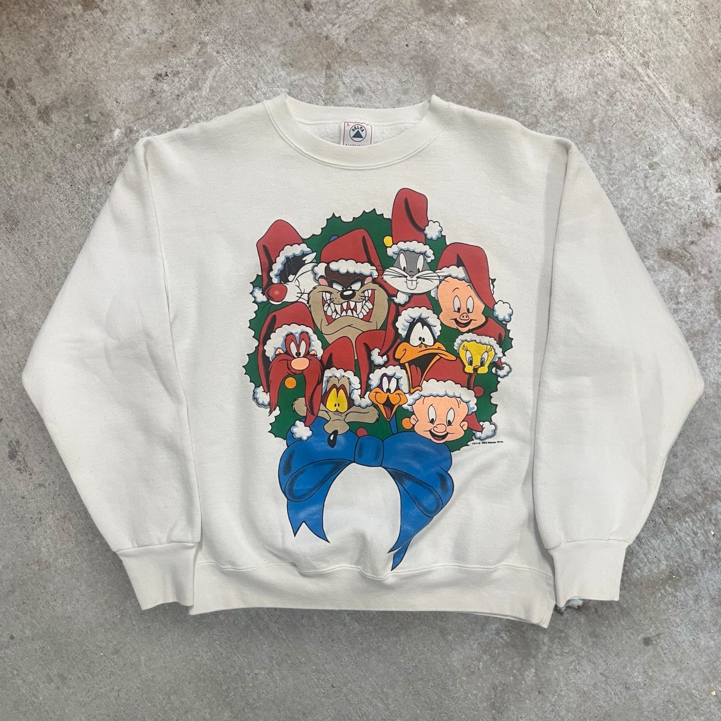 (L) 1993 Looney Tunes Christmas Crewneck