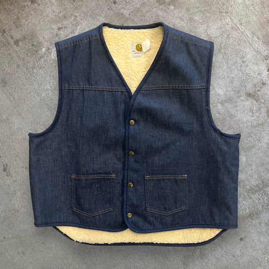 (XXL) 70s Carhartt Sherpa Lined Vest