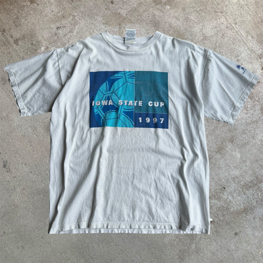 (L) 1997 Iowa State Cup Soccer Adidas Shirt