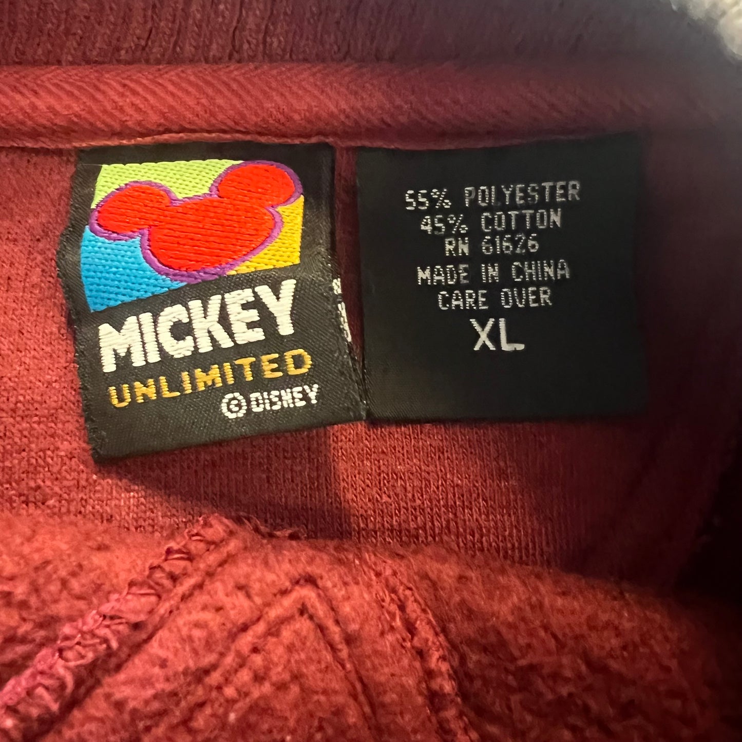 (XL) 90s Mickey Mouse Embroidered Crewneck