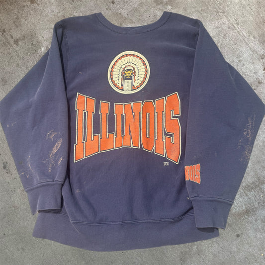 (XL) 90s University Of Illinois Chief Crewneck