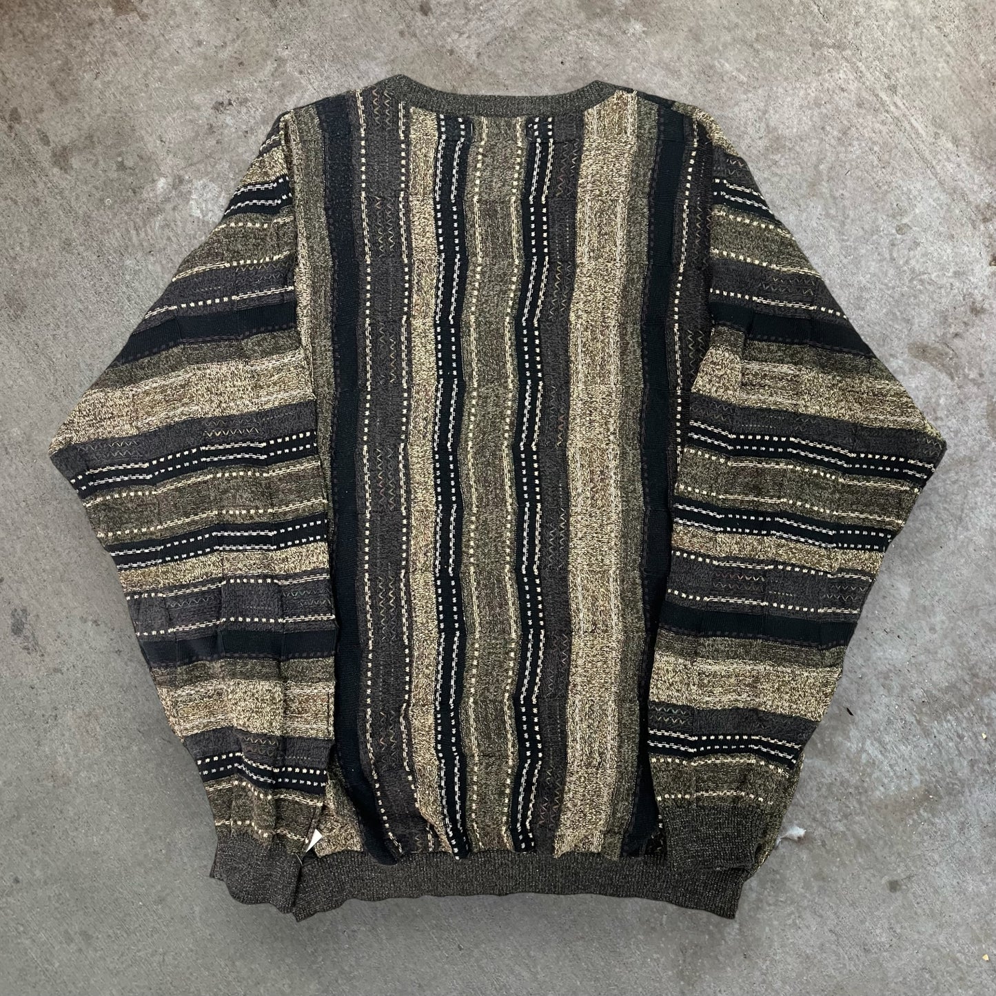 (XXL) 90s 3D Knit Sweater