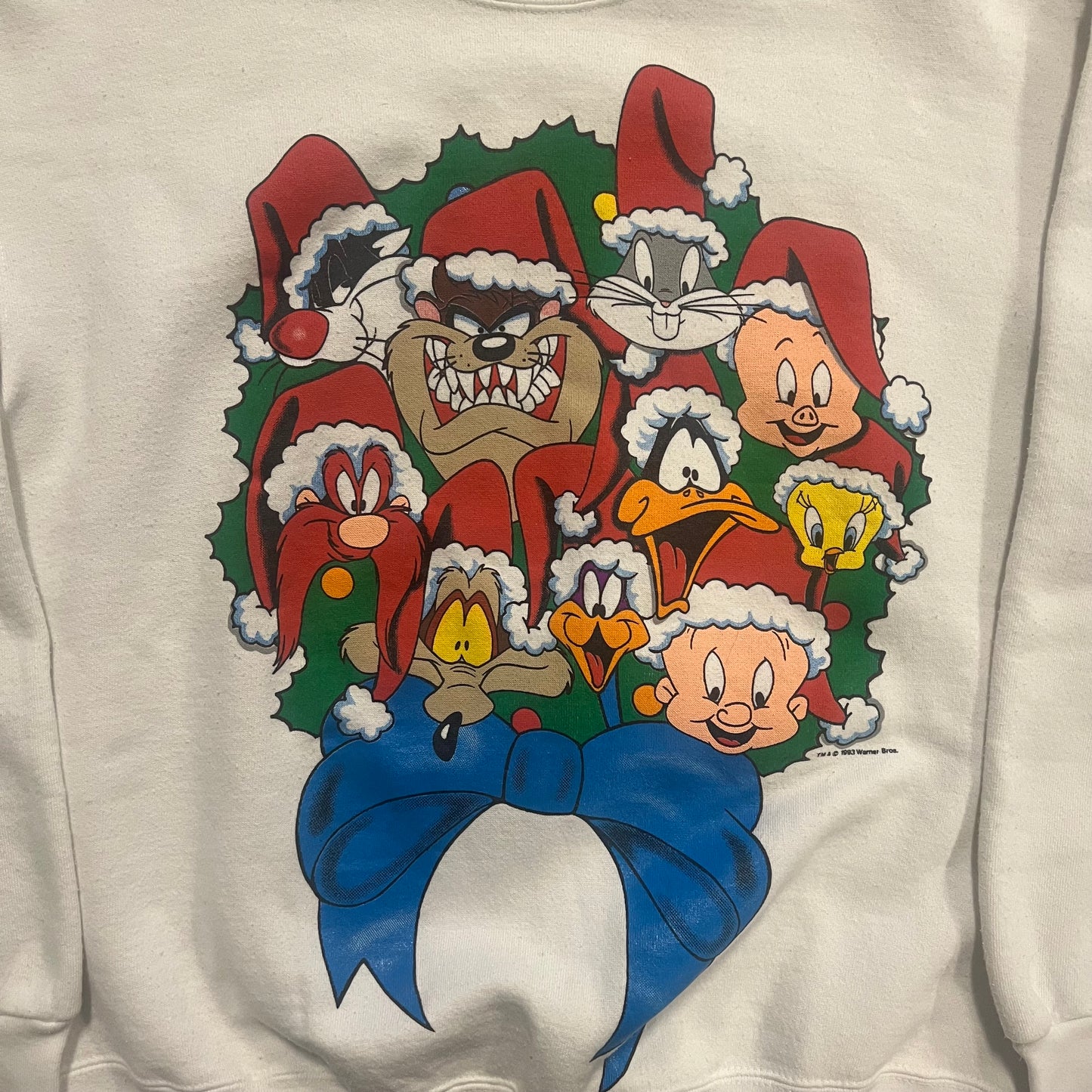 (L) 1993 Looney Tunes Christmas Crewneck